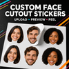 Custom Face Cutout Stickers with White Border
