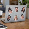 Custom Face Cutout Stickers with White Border